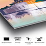 Wallity Cuadro Decorativo de Vidrio Templado Multicolor 30 x 45 cm